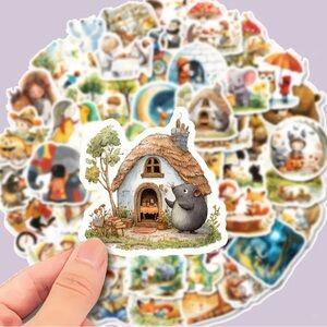 50 Enchanted Forest Animals with Kids Stickers Charming